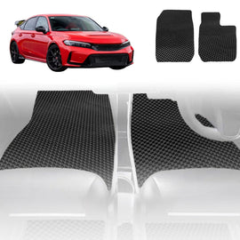 6D Diamond Car Floor Mats for Honda Civic 2012 - 2016 (Sedan, 9th Gen) - Custom-Fit Carpet Liner - 0