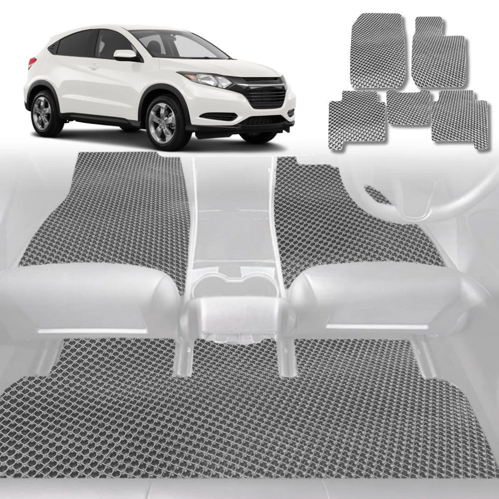 6D Diamond Car Floor Mats for Honda HR-V 2015 - 2021 (RU) - Custom-Fit Carpet Liner - 0