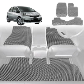6D Diamond Car Floor Mats for Honda Jazz 2008 - 2014 (FIT GE/GG) - Custom-Fit Carpet Liner - 0