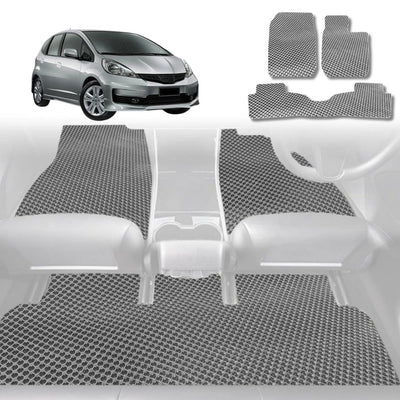 6D Diamond Car Floor Mats for Honda Jazz 2008 - 2014 (FIT GE/GG) - Custom-Fit Carpet Liner - 0