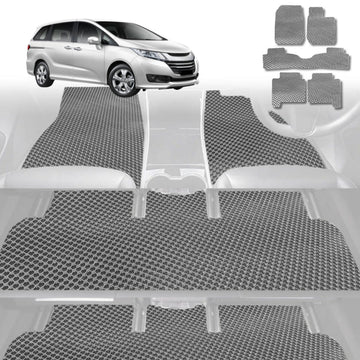 6D Diamond Car Floor Mats for Honda Odyssey 2014 - 2020 Standard 8 Seater - Custom-Fit Carpet Liner - 0