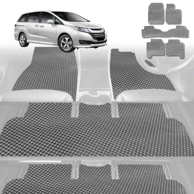 6D Diamond Car Floor Mats for Honda Odyssey 2014 - 2020 Standard 8 Seater - Custom-Fit Carpet Liner - 0