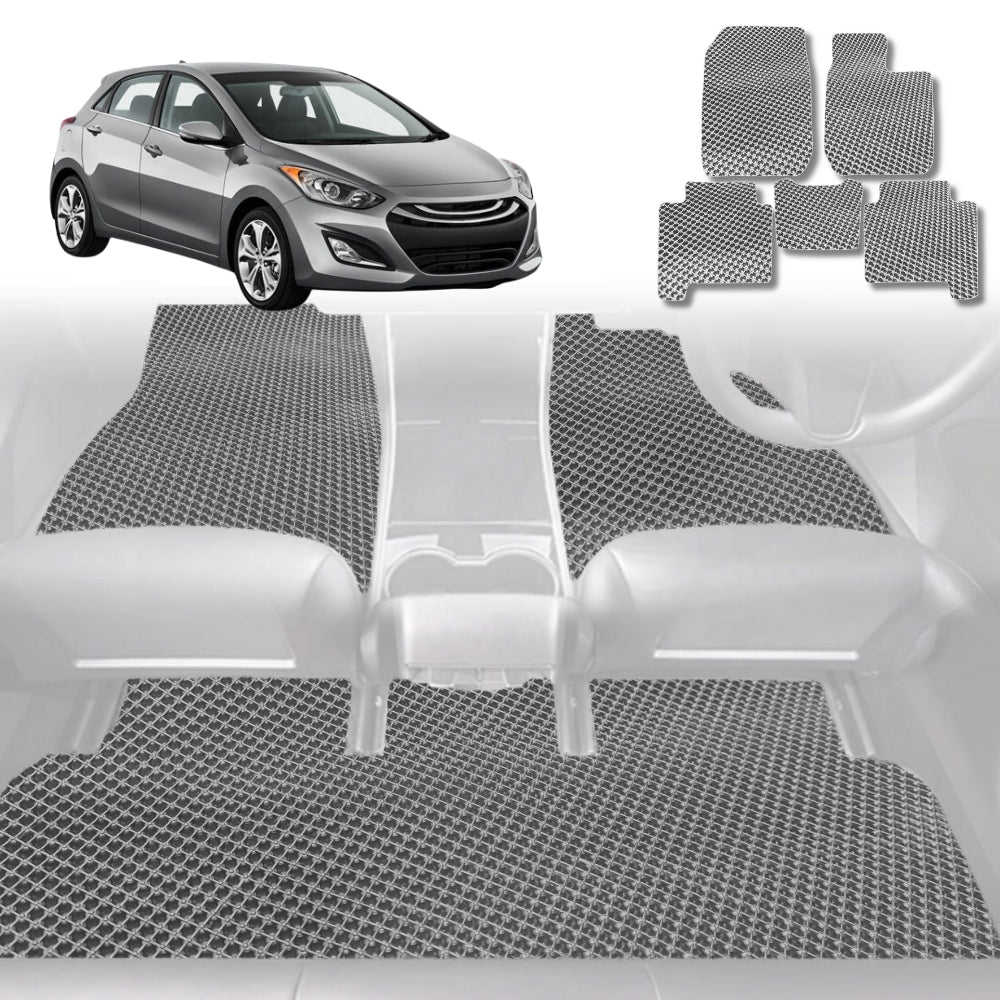 6D Diamond Car Floor Mats for Hyundai Elantra 2011 - 2015 MD - Custom-Fit Carpet Liner - 0