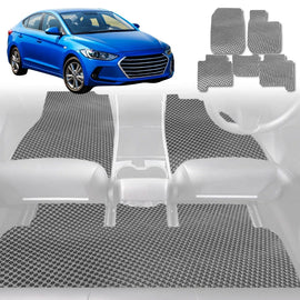 6D Diamond Car Floor Mats for Hyundai Elantra 2016 - 2020 AD - Custom-Fit Carpet Liner - 0