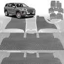 6D Diamond Car Floor Mats for Hyundai Palisade 2021 - Current 8 Seater - Custom-Fit Carpet Liner-2