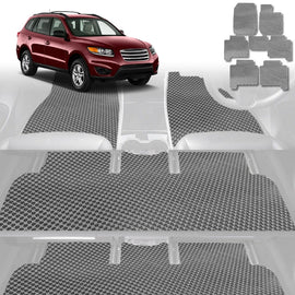 6D Diamond Car Floor Mats for Hyundai Santa Fe 2006 - 2012 CM - Custom-Fit Carpet Liner - 0
