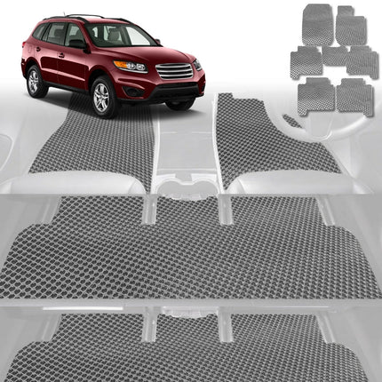 6D Diamond Car Floor Mats for Hyundai Santa Fe 2006 - 2012 CM - Custom-Fit Carpet Liner - 0