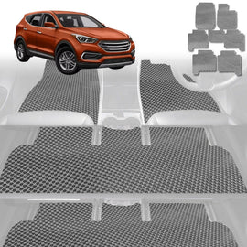 6D Diamond Car Floor Mats for Hyundai Santa Fe 2012 - 2018 (DM) - Custom-Fit Carpet Liner - 0