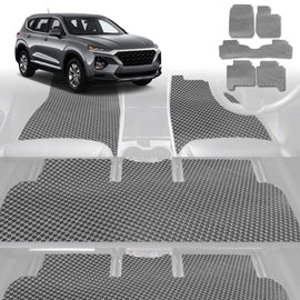 6D Diamond Car Floor Mats for Hyundai Santa Fe 2019 - 2024 (TM) - Custom-Fit Carpet Liner - 0