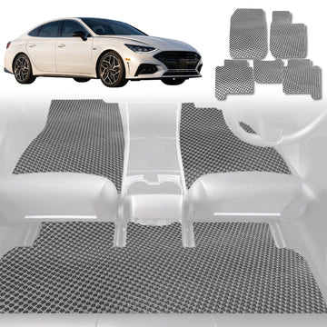 6D Diamond Car Floor Mats for Hyundai Sonata 2021 - Current - Custom-Fit Carpet Liner - 0