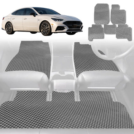 6D Diamond Car Floor Mats for Hyundai Sonata 2021 - Current - Custom-Fit Carpet Liner - 0