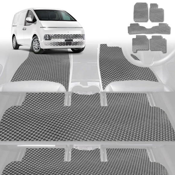 6D Diamond Car Floor Mats for Hyundai Staria 2021 - Current US4 - Custom-Fit Carpet Liner