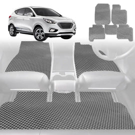6D Diamond Car Floor Mats for Hyundai Tucson 2015 - 2020 (TL) - Custom-Fit Carpet Liner - 0