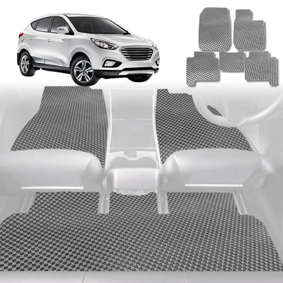 6D Diamond Car Floor Mats for Hyundai Tucson 2015 - 2020 (TL) - Custom-Fit Carpet Liner - 0