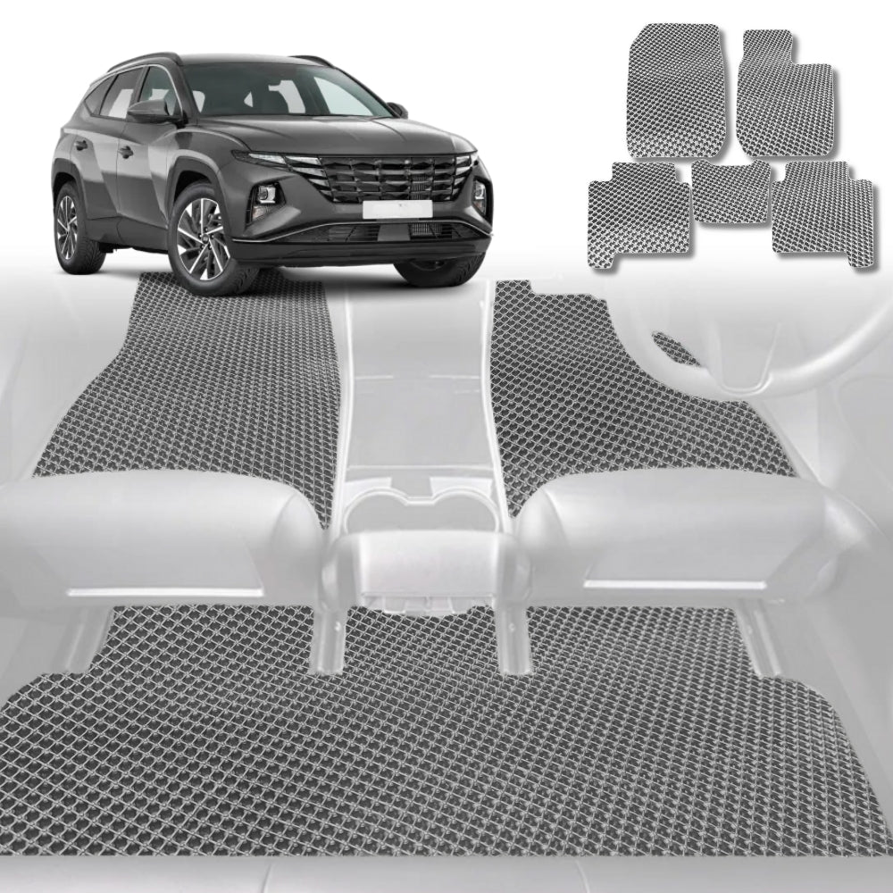 6D Diamond Car Floor Mats for Hyundai Tucson 2021 - Current (NX4) - Custom-Fit Carpet Liner - 0