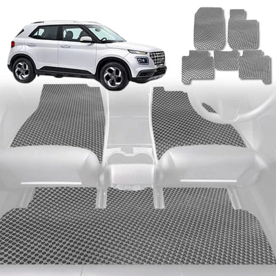 6D Diamond Car Floor Mats for Hyundai Venue 2019 - Current QX - Custom-Fit Carpet Liner - 0