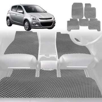 6D Diamond Car Floor Mats for Hyundai i20 2008 - 2015 (PB/PBT) - Custom-Fit Carpet Liner - 0