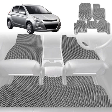 6D Diamond Car Floor Mats for Hyundai i20 2008 - 2015 (PB/PBT) - Custom-Fit Carpet Liner - 0