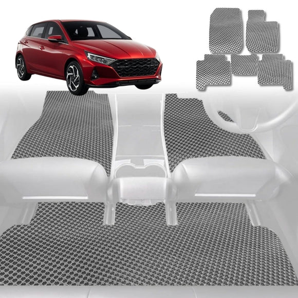 6D Diamond Car Floor Mats for Hyundai i20 N 2020 - Current (BC3/BI3) - Custom-Fit Carpet Liner