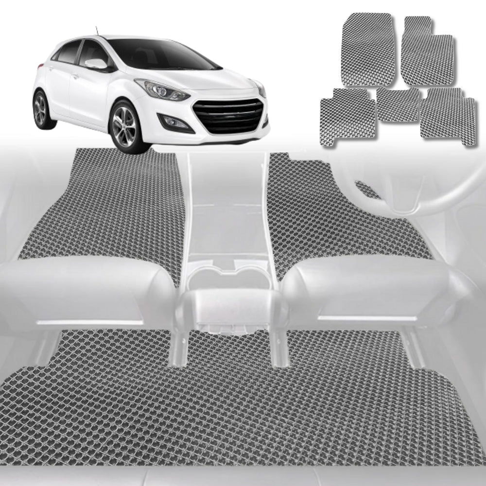 6D Diamond Car Floor Mats for Hyundai i30 2012 - 2016 (GD) - Custom-Fit Carpet Liner - 0