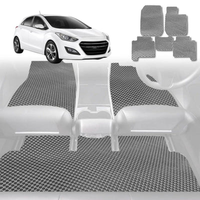6D Diamond Car Floor Mats for Hyundai i30 2012 - 2016 (GD) - Custom-Fit Carpet Liner - 0