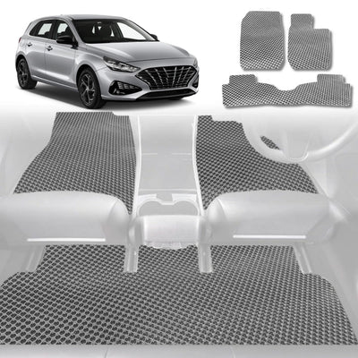 6D Diamond Car Floor Mats for Hyundai i30 2017 - 2021 (PD Hatch/Fastback) - Custom-Fit Carpet Liner - 0