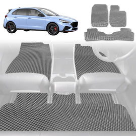 6D Diamond Car Floor Mats for Hyundai i30 N 2021 - Current Hatch Fastback - Custom-Fit Carpet Liner - 0