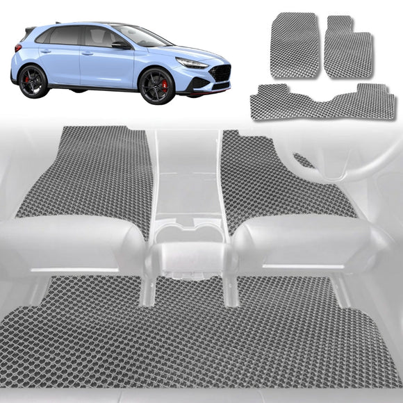 6D Diamond Car Floor Mats for Hyundai i30 N 2021 - Current Hatch Fastback - Custom-Fit Carpet Liner