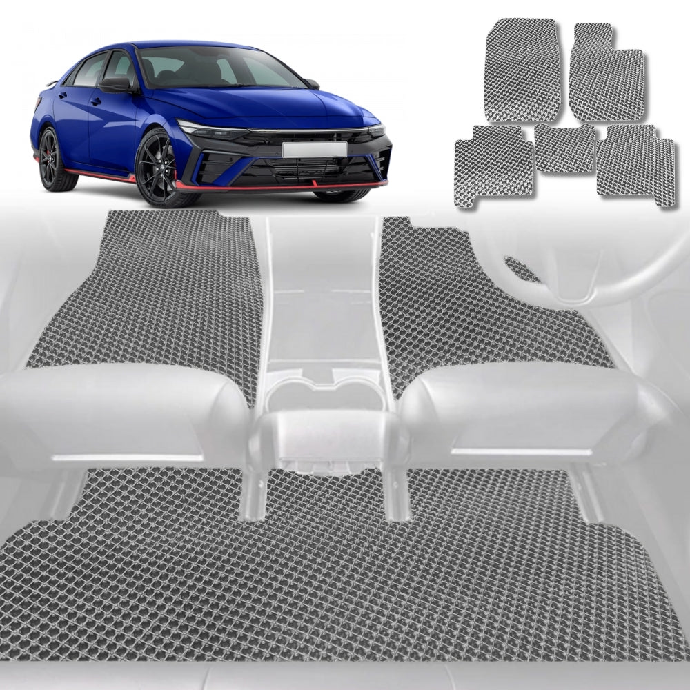 6D Diamond Car Floor Mats for Hyundai i30 N 2021 - Current Sedan - Custom-Fit Carpet Liner - 0