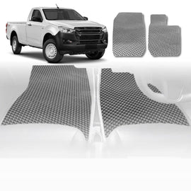 6D Diamond Car Floor Mats for Isuzu D-Max Single Cab 2020 - Current RG - Custom-Fit Carpet Liner - 0