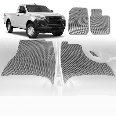 6D Diamond Car Floor Mats for Isuzu D-Max Single Cab 2012 - 2020 RT - Custom-Fit Carpet Liner - 0