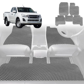 6D Diamond Car Floor Mats for Isuzu D-Max Space Cab 2013 - 2020 RT - Custom-Fit Carpet Liner - 0