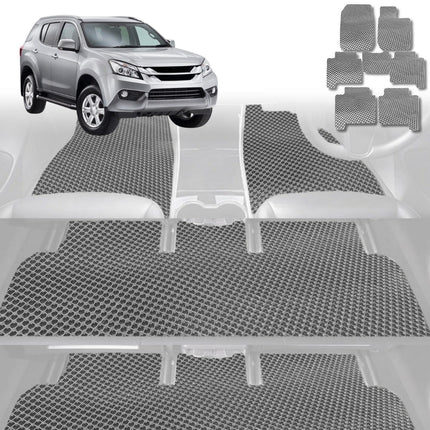 6D Diamond Car Floor Mats for Isuzu MU-X 2013 - 2020 RF - Custom-Fit Carpet Liner - 0