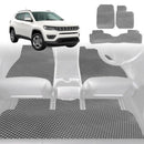 6D Diamond Car Floor Mats for Jeep Compass 2017 - Current M6 - Custom-Fit Carpet Liner-2