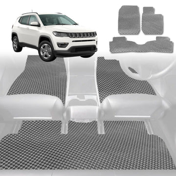 6D Diamond Car Floor Mats for Jeep Compass 2017 - Current M6 - Custom-Fit Carpet Liner - 0