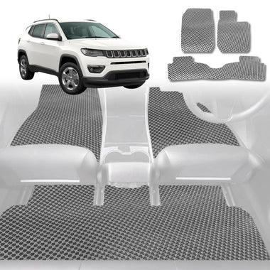 6D Diamond Car Floor Mats for Jeep Compass 2017 - Current M6 - Custom-Fit Carpet Liner - 0