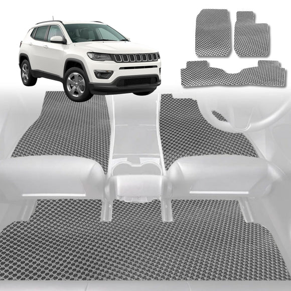 6D Diamond Car Floor Mats for Jeep Compass 2017 - Current M6 - Custom-Fit Carpet Liner