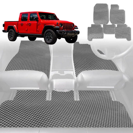 6D Diamond Car Floor Mats for Jeep Gladiator 2020 - Current JT - Custom-Fit Carpet Liner - 0