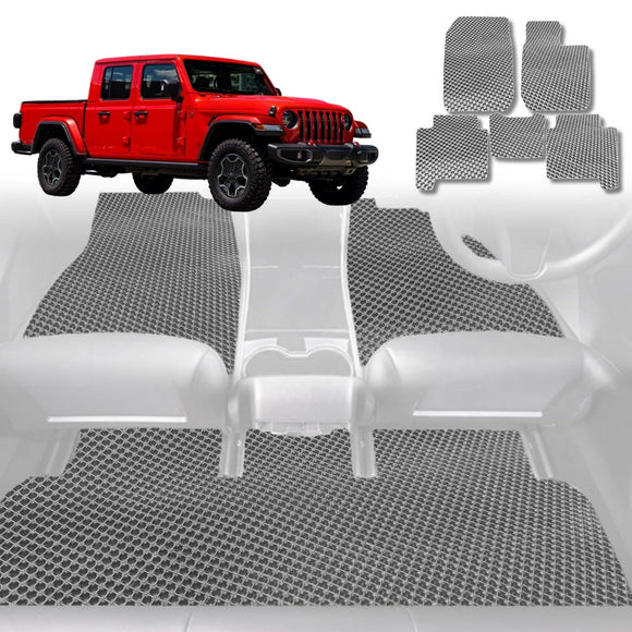 6D Diamond Car Floor Mats for Jeep Gladiator 2020 - Current JT - Custom-Fit Carpet Liner