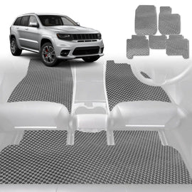 6D Diamond Car Floor Mats for Jeep Grand Cherokee 2011 - 2021 (WK) - Custom-Fit Carpet Liner - 0