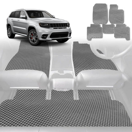 6D Diamond Car Floor Mats for Jeep Grand Cherokee 2011 - 2021 (WK) - Custom-Fit Carpet Liner - 0