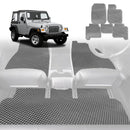 6D Diamond Car Floor Mats for Jeep Wrangler 2006 - 2018 (2-Door JK) - Custom-Fit Carpet Liner-2