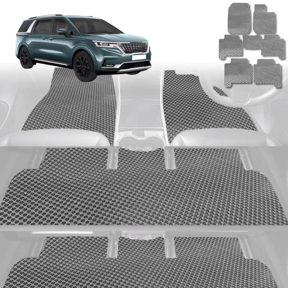 6D Diamond Car Floor Mats for Kia Carnival 2021 - Current (KA4) - Custom-Fit Carpet Liner