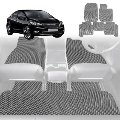 6D Diamond Car Floor Mats for Kia Cerato 2013 - 2018 (YD) - Custom-Fit Carpet Liner - 0