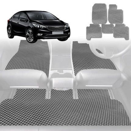 6D Diamond Car Floor Mats for Kia Cerato 2013 - 2018 (YD) - Custom-Fit Carpet Liner - 0