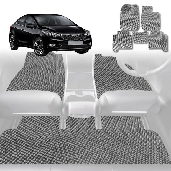 6D Diamond Car Floor Mats for Kia Cerato 2013 - 2018 (YD) - Custom-Fit Carpet Liner