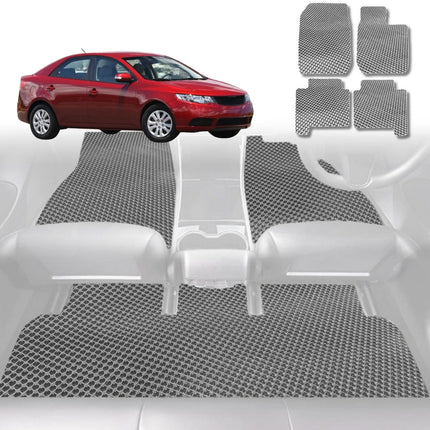 6D Diamond Car Floor Mats for Kia Cerato 2009 - 2013 (TD) - Custom-Fit Carpet Liner - 0