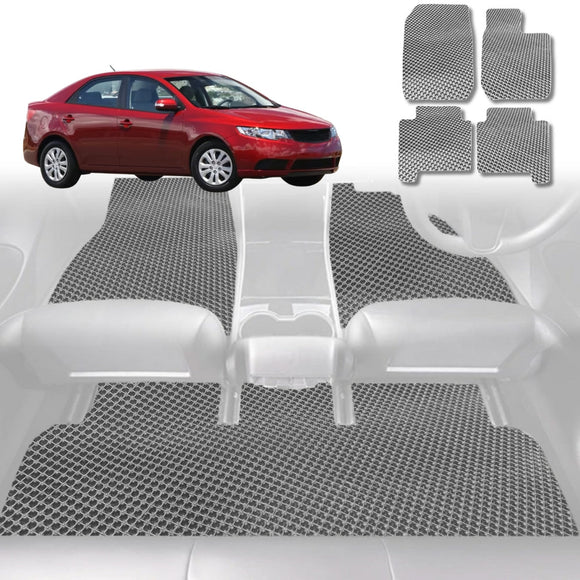 6D Diamond Car Floor Mats for Kia Cerato 2009 - 2013 (TD) - Custom-Fit Carpet Liner
