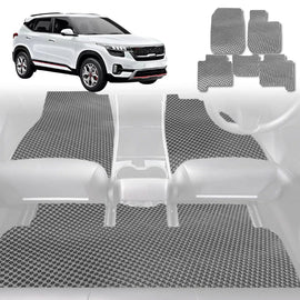 6D Diamond Car Floor Mats for Kia Seltos 2019 - Current (KX3 SP2c) - Custom-Fit Carpet Liner - 0
