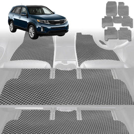 6D Diamond Car Floor Mats for Kia Sorento 2009 - 2015 (XM) - Custom-Fit Carpet Liner - 0